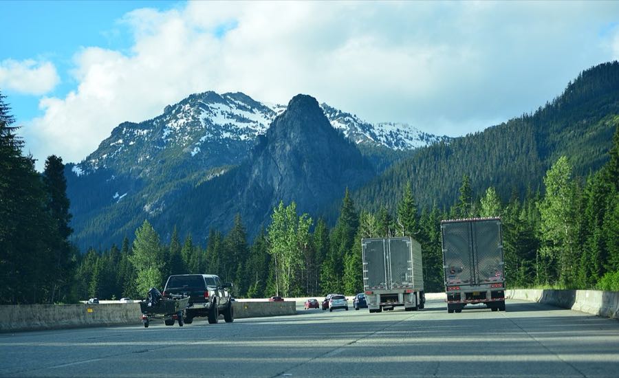 I-90 westbound through Snoqualmie Pass