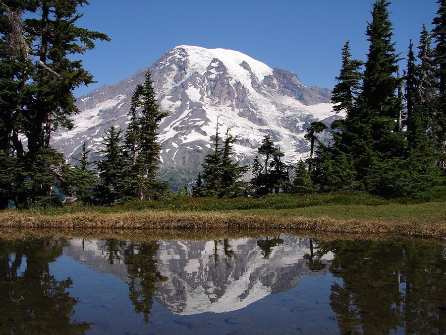 Mount Rainier over Reflection Lakes